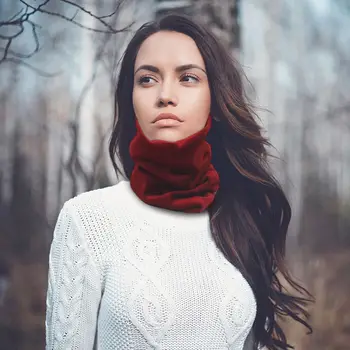 Согревающий лыжный шарф, теплый чехол для шеи, Золотой Бархатный шарф, Осенне-зимний шарф, защита шейки матки, тепловая грелка для шеи 8