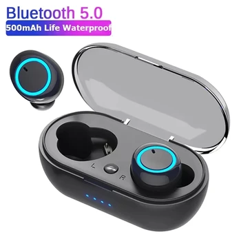 Новые наушники Y50 TWS Беспроводные наушники Bluetooth стереонаушники 5.0 Наушники Bluetooth с микрофоном для всех смартфонов 7