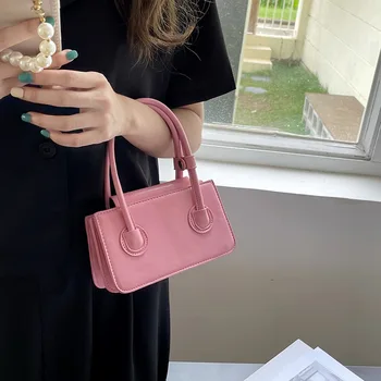 Женская сумка минималистичная мини-квадратная сумка 2023 года, новая маленькая сумка с вестернизированной текстурой, портативная диагональная сумка-кошелек 11