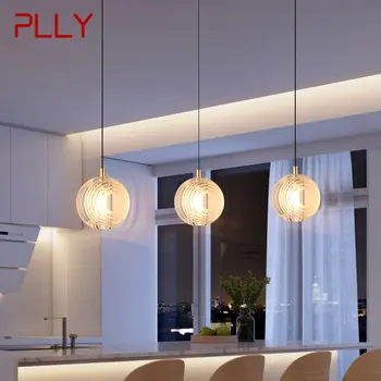 Подвесной светильник PLLY из скандинавской латуни, современный простой креативный Круглый хрустальный подвесной светильник для дома, столовой, спальни