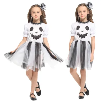Дети и девочки, Белый эльф, девушка-призрак, маскарадные костюмы для Хэллоуина, Рождественский карнавал, Маскарад, детская одежда для косплея 3