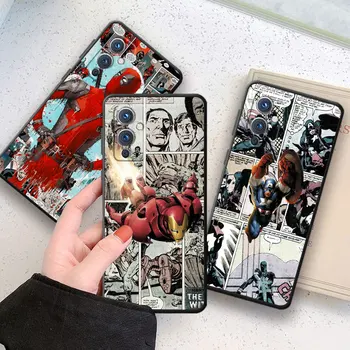 Художественный Чехол Для телефона Marvel Avengers comics Для OnePlus 10 9 RT R 8 7 6 T Pro 5G Nord 2 N10 N100 CE CE2 N20 N200 Черный Чехол 15