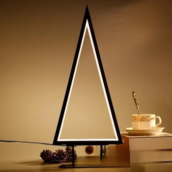 Треугольник из кованого железа, творческий декор форма светильника таблицы Сид отель спальня прикроватная лампа дерево 