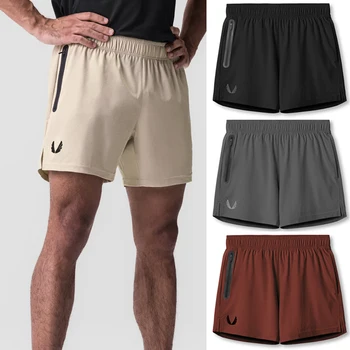 Новые летние спортивные Мужские шорты для фитнеса, баскетбольные брюки для бега трусцой, быстросохнущие дышащие пляжные брюки-стрейч 3