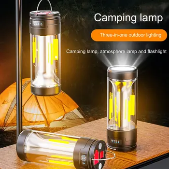 Многофункциональный фонарь для кемпинга, портативный уличный фонарь для кемпинга с магнитом, аварийное освещение, подвесной светильник для палатки, мощная рабочая лампа 2