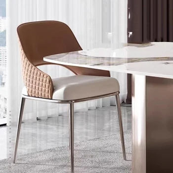 Металлические ресторанные стулья класса Люкс, обеденная подушка, дизайнерский стул в скандинавском стиле, туалетный столик в минималистичном стиле Silla De Salon, Современная мебель 14