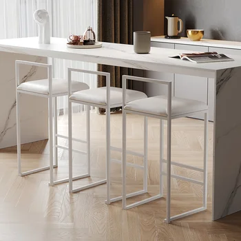 Белые кухонные обеденные стулья, дизайнерский акцент для макияжа, обеденные стулья, модная расслабляющая мебель на высоком Sillas De Comedor, HY 11