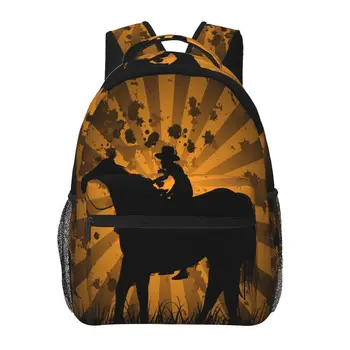 Женский мужской рюкзак, винтажный ковбой для походов, женская сумка, мужской рюкзак для ноутбука, сумка для книг 16