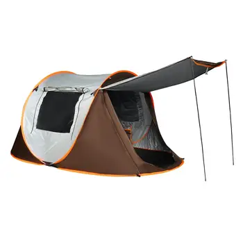 Автоматическая палатка для кемпинга на 3-4 человека, Семейная палатка для мгновенной установки на открытом воздухе, 4 сезона, Ветрозащитная, водонепроницаемая, влагостойкая, портативная всплывающая палатка 5