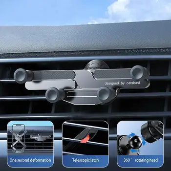 Автомобильный держатель для телефона, крепление на вентиляционное отверстие в автомобиле, Подставка для мобильного телефона для iPhone Samsung Huawei, автомобильный держатель для мобильного телефона N0J3 19