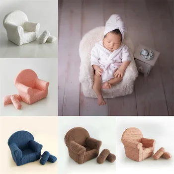 Реквизит для фотосъемки новорожденных Модные Винтажные детские Сувениры Однотонный стул У окна Диван Мебель для детской фотосъемки 8