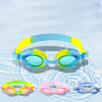 2023 Детские очки для плавания Водонепроницаемые, противотуманные, защищающие от ультрафиолета, ПК, профессиональные спортивные детские очки для плавания 14