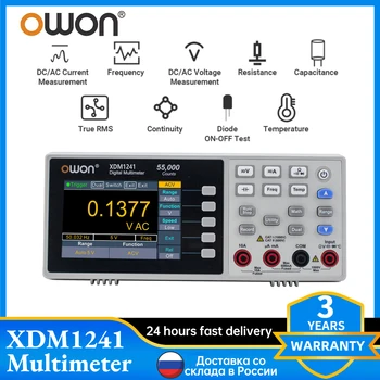 OWON XDM1241 Цифровой Мультиметр 55000 Отсчетов Портативный Стенд True RMS DC/AC Текущее Напряжение USB Multimetro Тестер Метр 16
