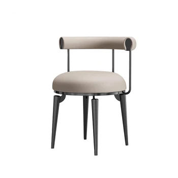 Роскошный обеденный стул итальянского типа, металлический дизайн, Мастерский обеденный стул 15