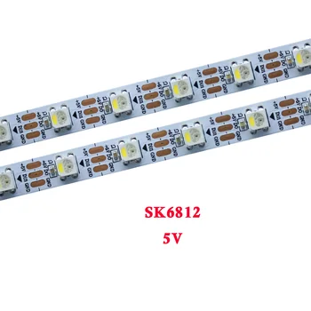 SK6812 RGBW Светодиодные ленты 4 В 1 Аналогичные WS2812B 30 60 144 светодиода / м Индивидуальные Адресуемые Светодиодные фонари RGBWW IP30 65 67 DC5V 10