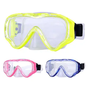 Детская маска для дайвинга, маска для подводного плавания с маской и трубкой, противотуманные очки для плавания с защитой от протечек, водонепроницаемая маска из закаленного стекла для детей, прямая поставка 21