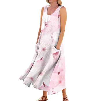 Женская одежда Удобные клубы Свободный комплект летних костюмов с цветочным принтом Женские летние платья 2023 Vestidos