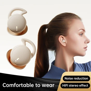 Невидимые беспроводные наушники для сна, мини-наушники Bluetooth 5.3, водонепроницаемые наушники с сенсорным управлением с шумоподавлением IPX5 с микрофоном 18