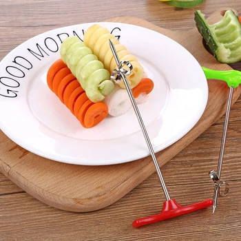 Спиральный нож для овощей Измельчитель салата из картофеля моркови Огурцов Шнекорезка Спирализатор Кухонные принадлежности Принадлежности Гаджет