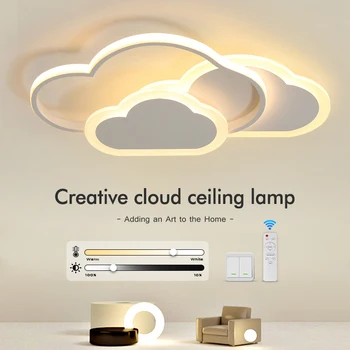 Creative Clouds Светодиодный потолочный светильник с регулируемой яркостью домашнего освещения, ультратонкий светодиодный потолочный светильник для детской спальни, декоративных светильников в гостиной 14