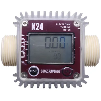 Цифровой ЖК-расходомер K24, Турбинный тестер расхода топлива для химикатов, Расходомеры морской жидкости, Измерительные инструменты 12