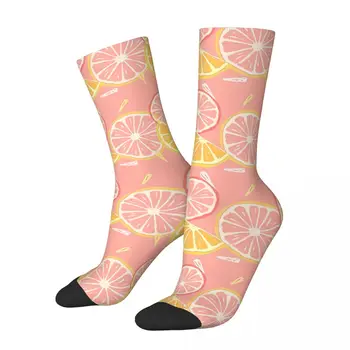 Забавные мужские носки с цитрусовой розой, винтажные фруктовые носки в стиле хип-хоп Crazy Crew, подарочный носок с рисунком 16
