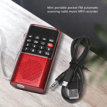 L-328 Мини Портативный Карманный FM-радио с автоматическим сканированием, Музыкальный Аудио MP3-плеер, Небольшой динамик на открытом воздухе с диктофоном 19