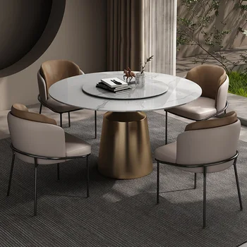 Легкая роскошная кремовая плита Wind Rock с высококачественным дизайном, современный и простой домашний обеденный стол 20