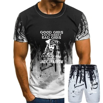 Мужская футболка BAD GIRL GO С Джеком Воробьем, женская футболка 22