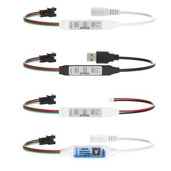 WS2811 WS2812 RGB светодиодный Контроллер для пиксельной светодиодной ленты USB 3Key RGB control SP621E Music Bluetooth-совместимое приложение DC5V-24V 7
