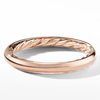 Кольца Дэвида Юрмана DY Eden Band Кольцо из серебра 925 пробы с покрытием из розового золота 18 карат. 10