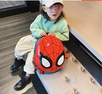 Детский сад, 3-6-летний человек-паук, сумка из яичной скорлупы, милый мультяшный детский рюкзак 15