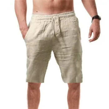 Новые летние мужские свободные дышащие пятиточечные брюки из полиэстера, Удобные и модные мужские шорты, штаны для бега 1