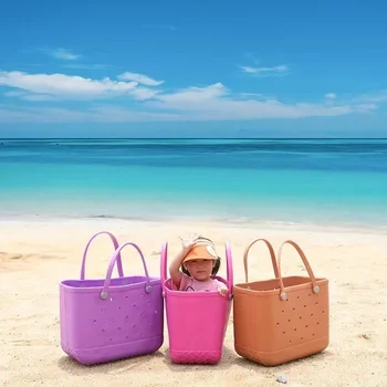 Модные пляжные сумки с несколькими отверстиями, летние сумки, EVA Корзина, пляжная сумка для хранения большой емкости для женщин, путешествий, спорта на открытом воздухе