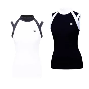 Гольф, Новая женская солнцезащитная быстросохнущая дышащая футболка без рукавов с коротким рукавом, повседневная рубашка поло с защитой от усадки на открытом воздухе 11