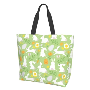 Сумка-тоут, зеленая дорожная сумка с пасхальным кроликом, сумочка для занятий йогой, тренажерный зал, пляж