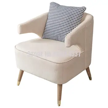 Легкий роскошный одноместный диван-кресло в стиле хаундстут, современная минималистичная гостиная, спальня, балкон, диван для ленивого отдыха, кресло-тигр 5