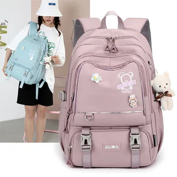 Детские школьные сумки для девочек, Большой школьный рюкзак Kawaii, рюкзак для начальной школы, Водонепроницаемый рюкзак для ноутбука, Рождественский подарок 17