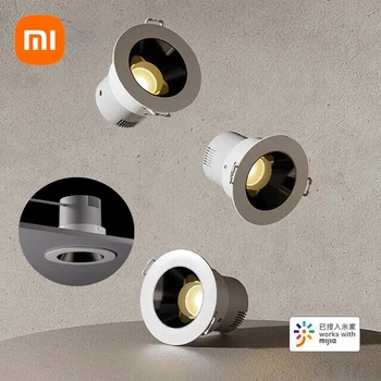 Xiaomi Mijia LED Spotlight Bluetooth СЕТКА Встраиваемый светодиодный потолочный светильник для помещений с плавной регулировкой яркости Холодного и теплого света в гостиной 9