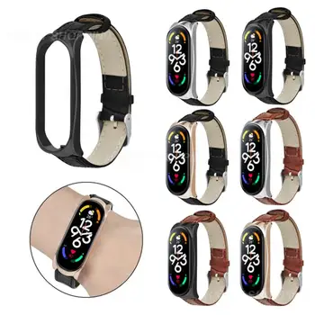 Новый кожаный браслет-ремешок для Mi Band 7/7 NFC Женские мужские часы-браслет Ремешок для Mi Band 7 Сменный ремешок для часов