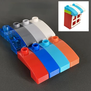 Детали из строительных блоков с крупными частицами, изогнутая поверхность 1x3 с одним отверстием, тент, строительные детали, Затенение дома, Совместимые с LEGO 10