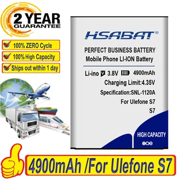 Аккумулятор HSABAT лидирующего бренда емкостью 4900 мАч для Ulefone S7 MTK6580 5,0 дюйма 10