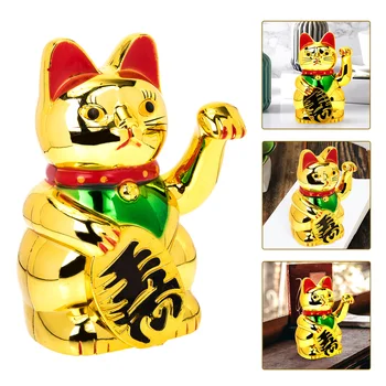 Магазин настольных поделок Fortune Cat Luck Decor Shop Очаровательное украшение, Машущее рукой, Поднимающее лапу Вверх, украшение для японской декоративной комнаты 5