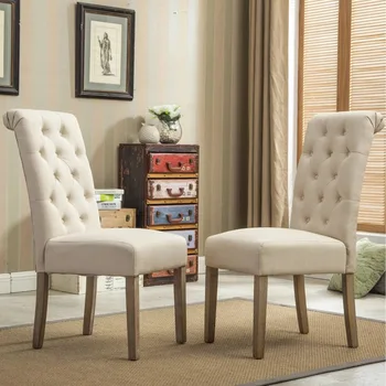 Обеденный стул Roundhill Furniture Habit, Комплект из 2-х, Коричневый обеденный стул