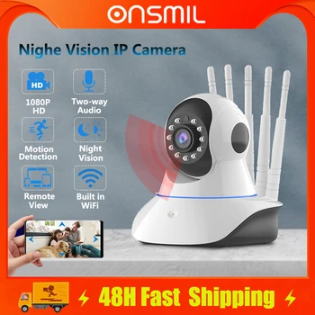 Домашняя IP-камера Камера безопасности 1080p HD Внутренние WiFi Камеры наблюдения ИК ночного видения радионяня Видео Веб-камера