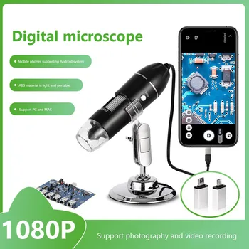 500X/1000X/1600X Цифровой микроскоп USB Промышленная Электронная настольная Лупа 18