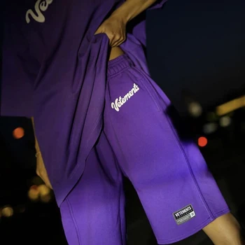 Баскетбольные шорты VETEMENTS Мужские с буквенным принтом, спортивные прямого кроя, свободные повседневные брюки длиной до колен, короткие 6