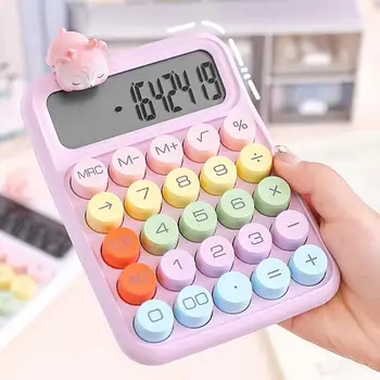 Калькулятор контрастных цветов, ретро-калькулятор, эффективный настольный калькулятор в винтажном стиле, точный дисплей, удобный для офиса 4