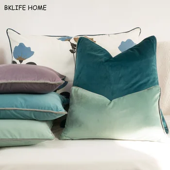 Многоцветный серый бархатный чехол для подушки, наволочка для стула / дивана, наволочка без комков, домашний декор без начинки