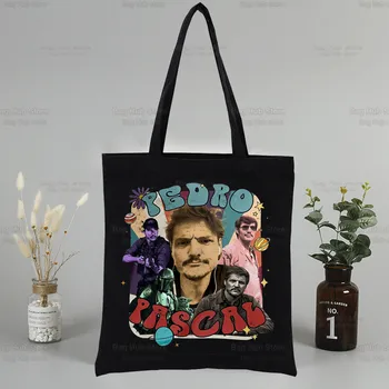 Pedro Pascal Винтажная холщовая сумка Daddy's Girl, черные сумки, повседневная женская сумка в стиле Харадзюку, эко-сумки через плечо для покупок 6